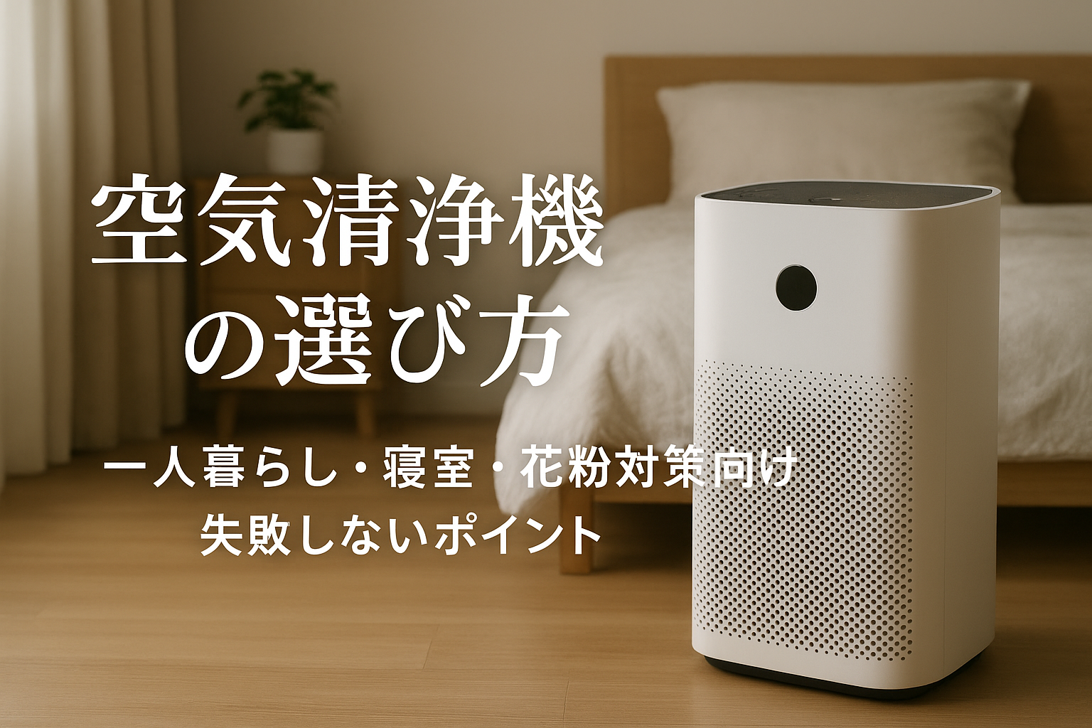 空気清浄機の選び方｜一人暮らし・寝室・花粉対策向けに失敗しないポイント
