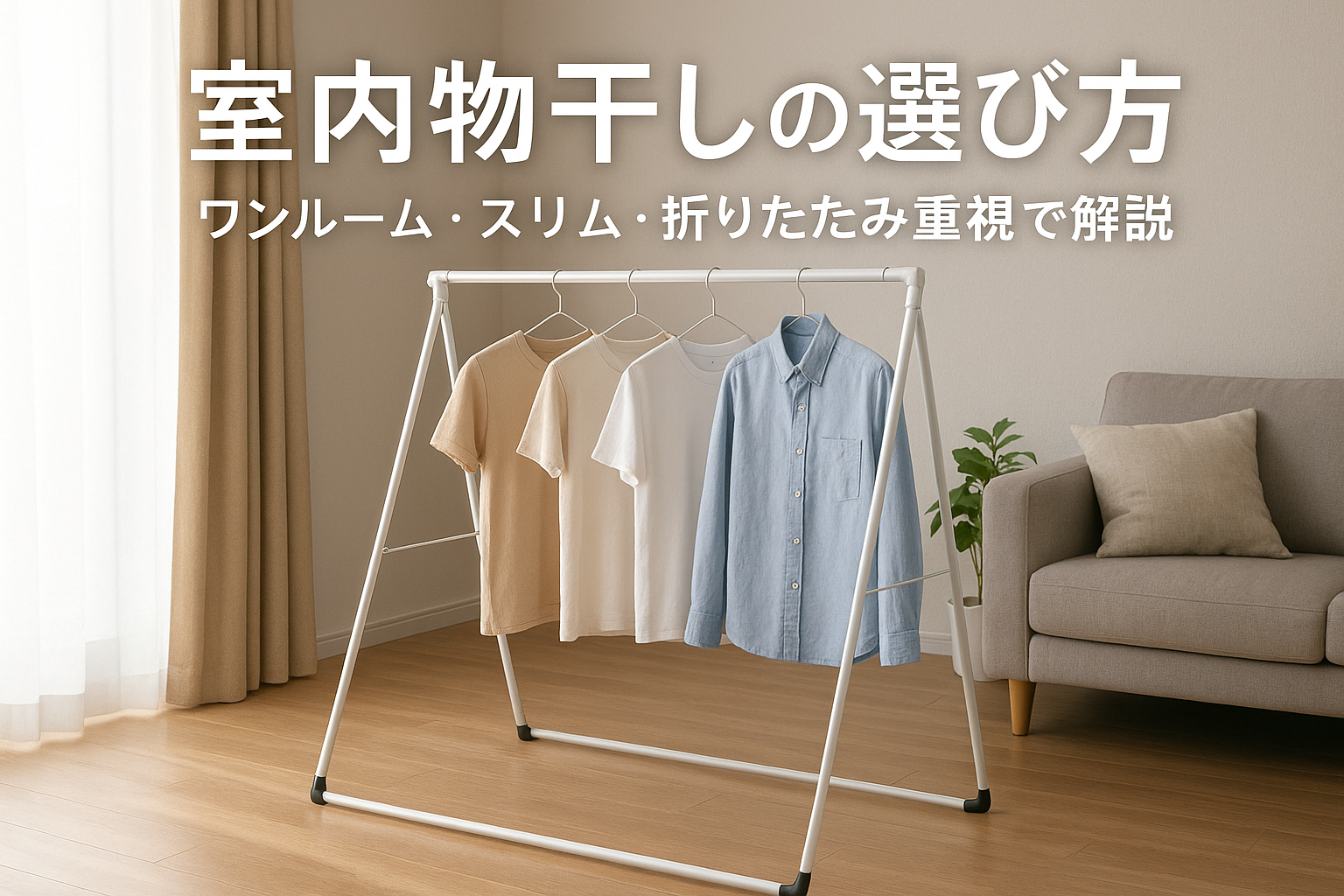 室内物干しの選び方|ワンルーム・スリム・折りたたみ重視で解説