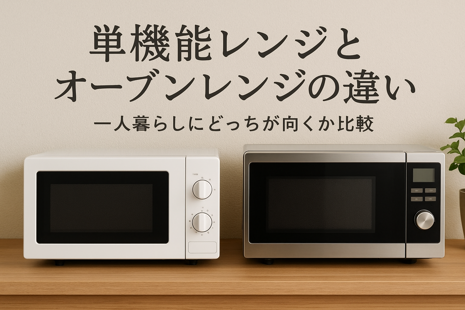 単機能レンジとオーブンレンジの違い｜一人暮らしにどっちが向くか比較