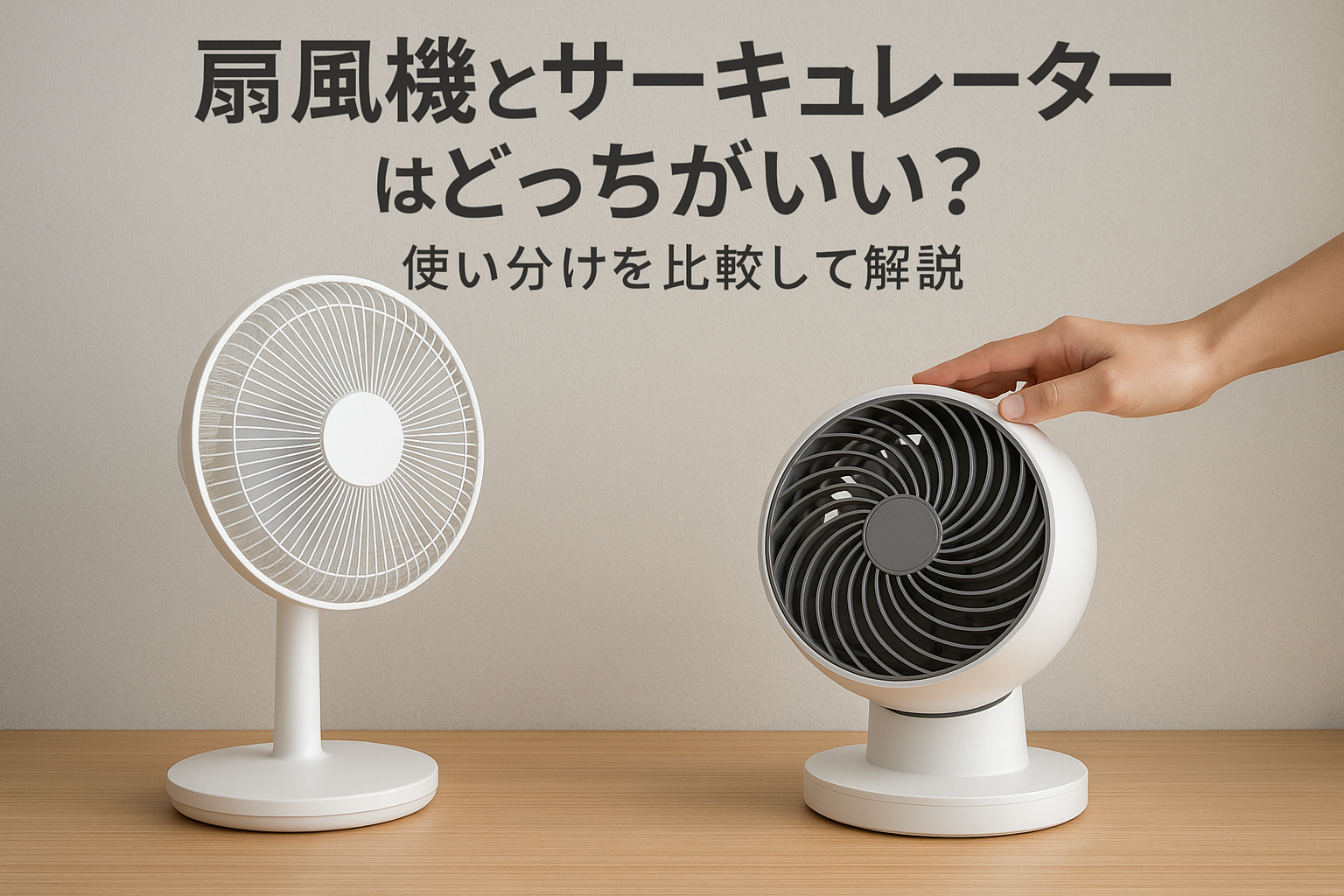 扇風機とサーキュレーターはどっちがいい？使い分けを比較して解説