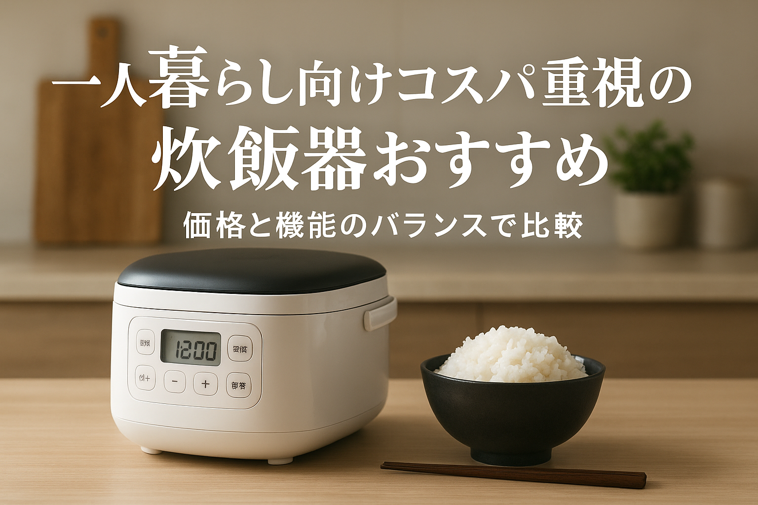 一人暮らし向けコスパ重視の炊飯器おすすめ｜価格と機能のバランスで比較
