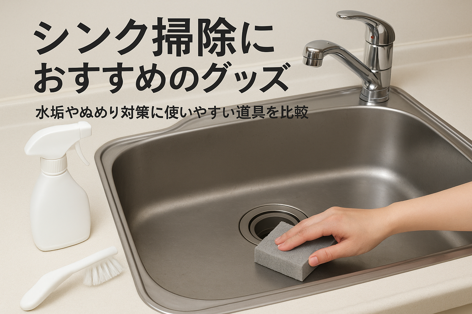 シンク掃除におすすめのグッズ｜水垢やぬめり対策に使いやすい道具を比較
