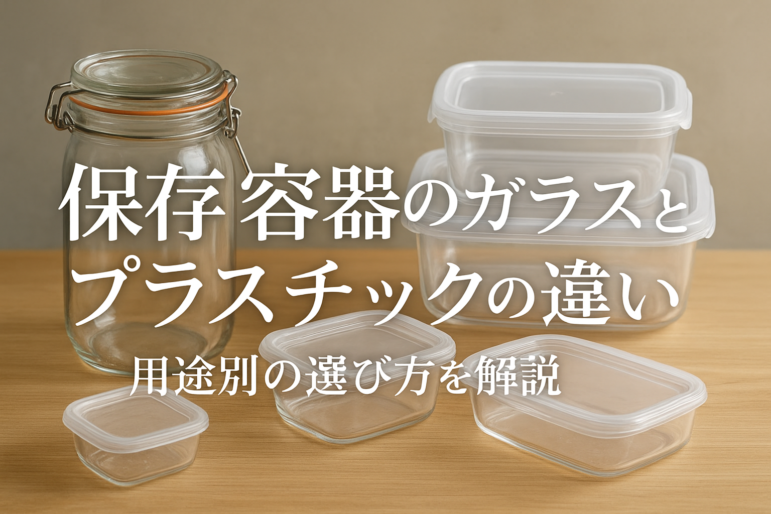 保存容器のガラスとプラスチックの違い｜用途別の選び方を解説