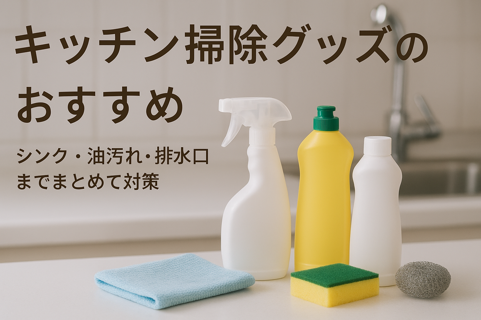 キッチン掃除グッズのおすすめ｜シンク・油汚れ・排水口までまとめて対策