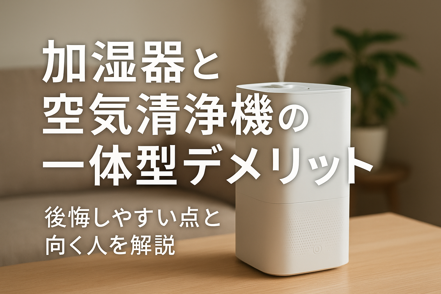 加湿器と空気清浄機の一体型デメリット｜後悔しやすい点と向く人を解説