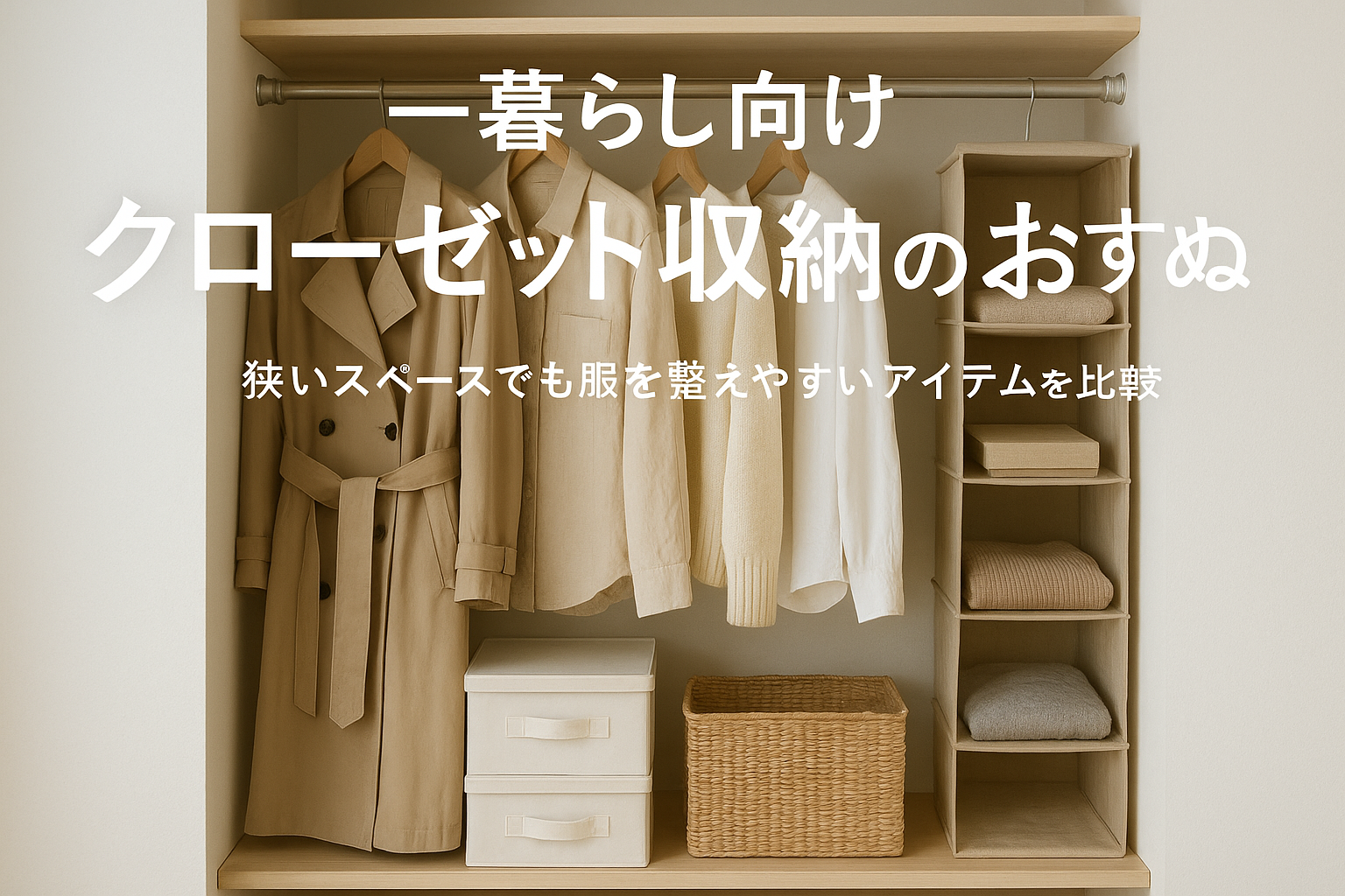 一人暮らし向けクローゼット収納のおすすめ｜狭いスペースでも服を整えやすいアイテムを比較