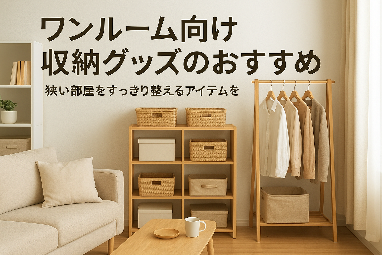 ワンルーム向け収納グッズのおすすめ|狭い部屋をすっきり整えるアイテムを紹介