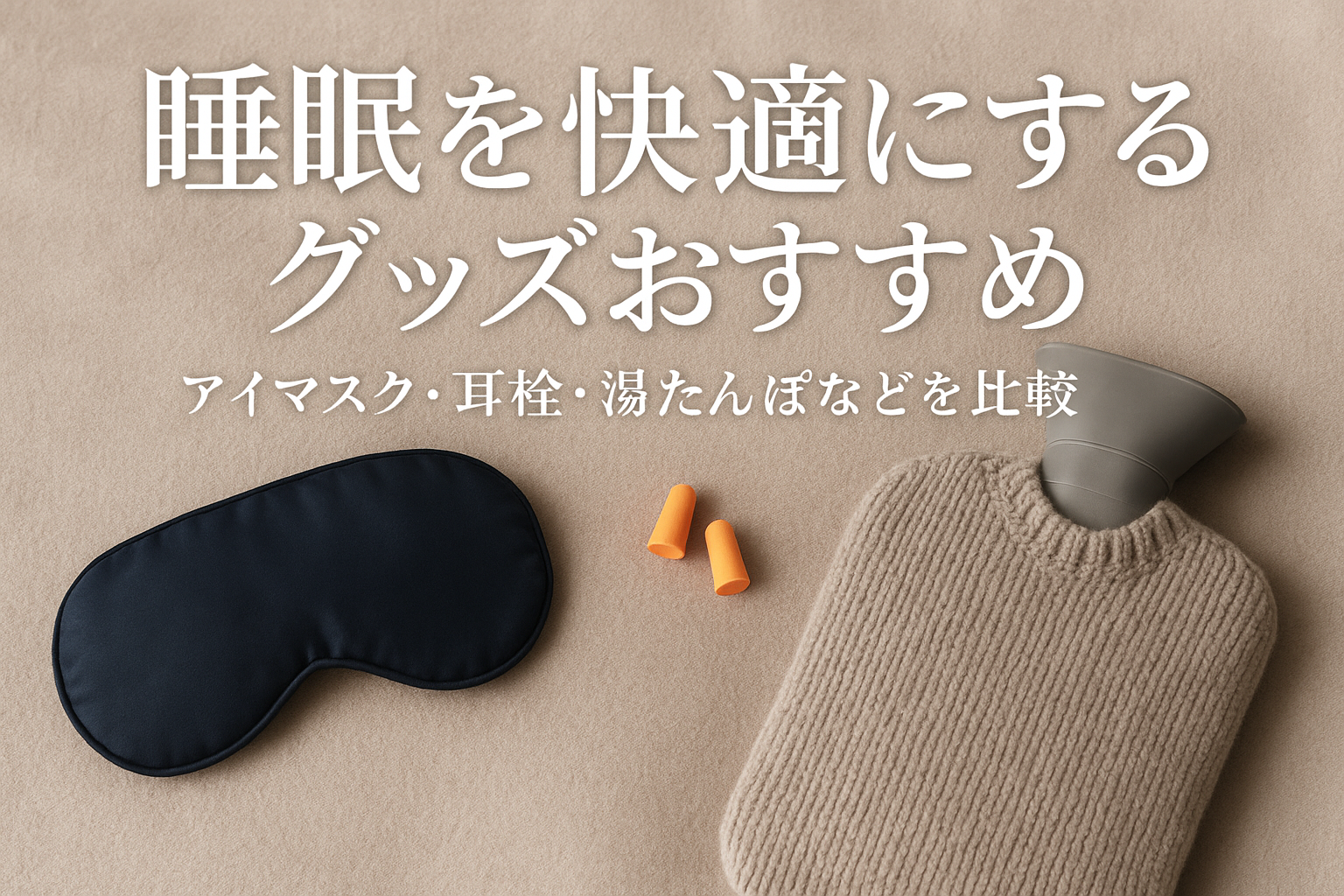 睡眠を快適にするグッズおすすめ｜アイマスク・耳栓・湯たんぽなどを比較