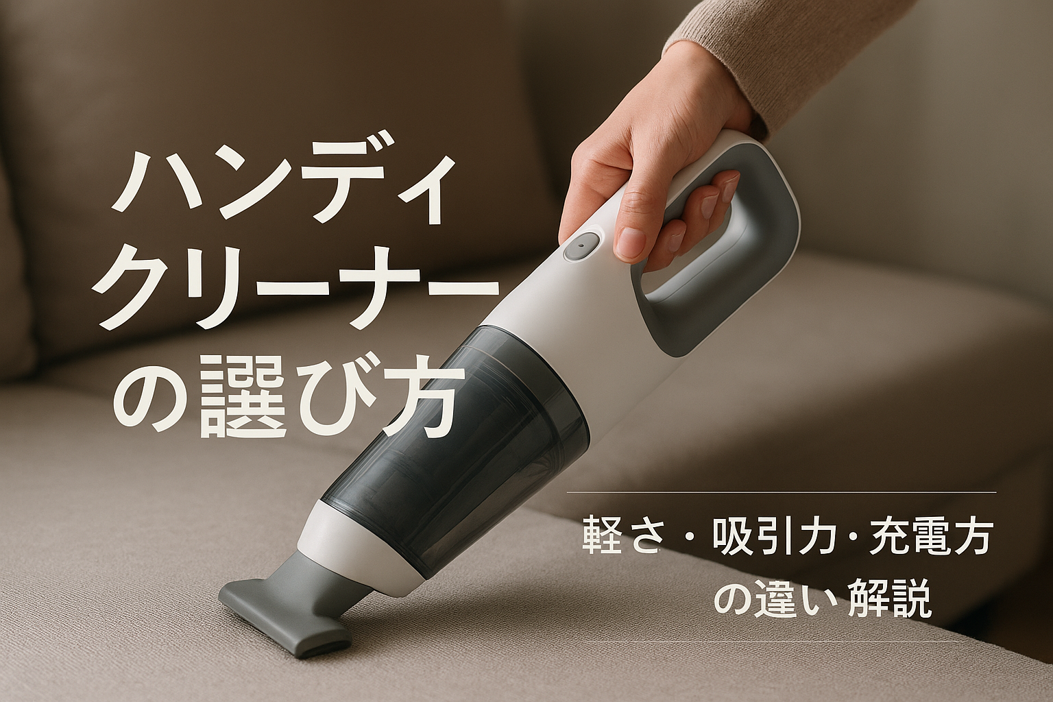 ハンディクリーナーの選び方｜軽さ・吸引力・充電方法の違いを解説