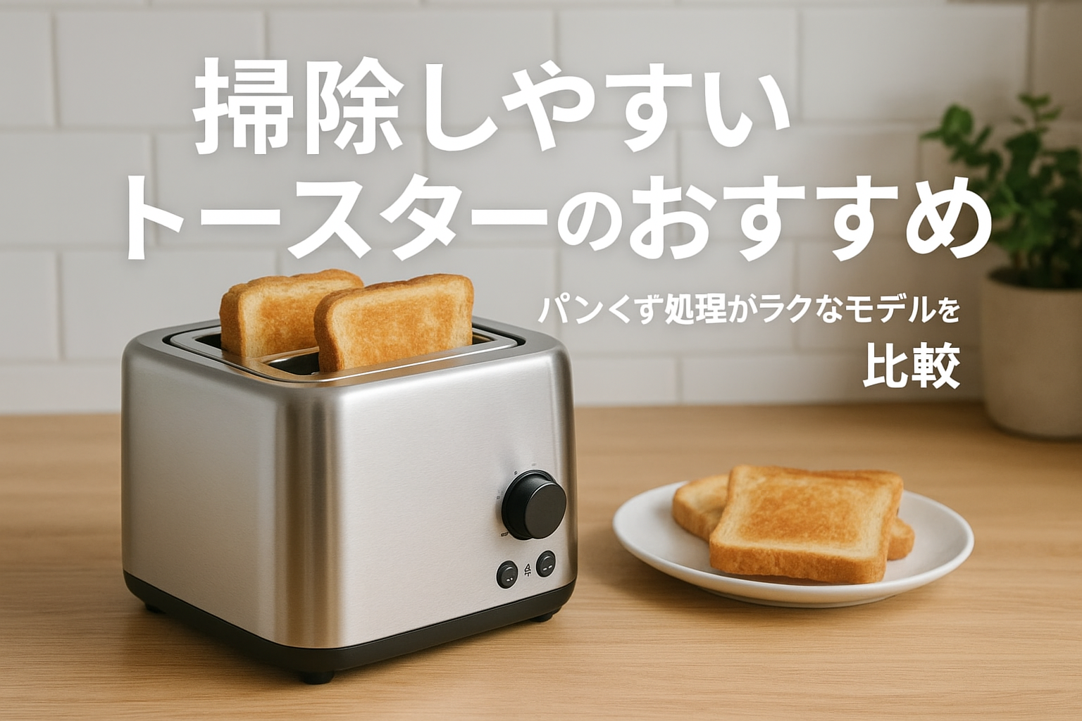掃除しやすいトースターのおすすめ｜パンくず処理がラクなモデルを比較