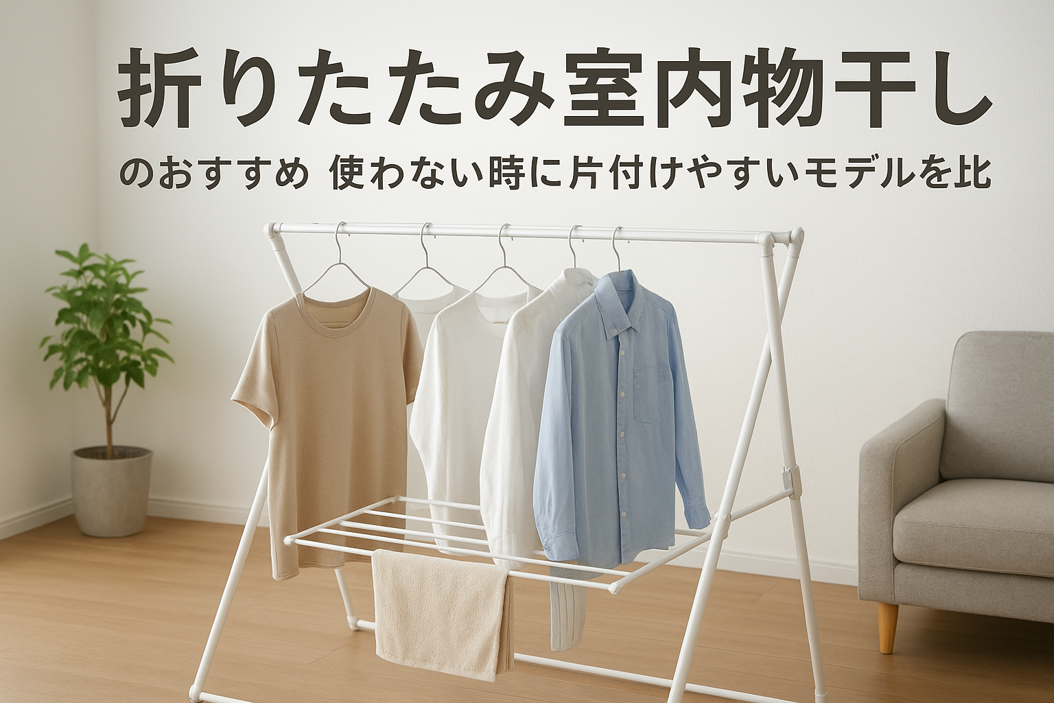 折りたたみ室内物干しのおすすめ｜使わない時に片付けやすいモデルを比較