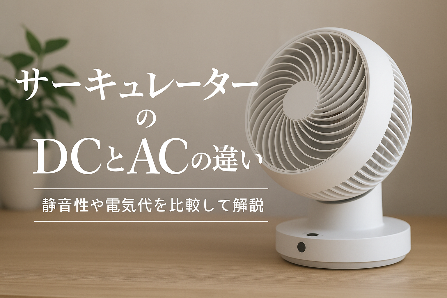 サーキュレーターのDCとACの違い｜静音性や電気代を比較して解説