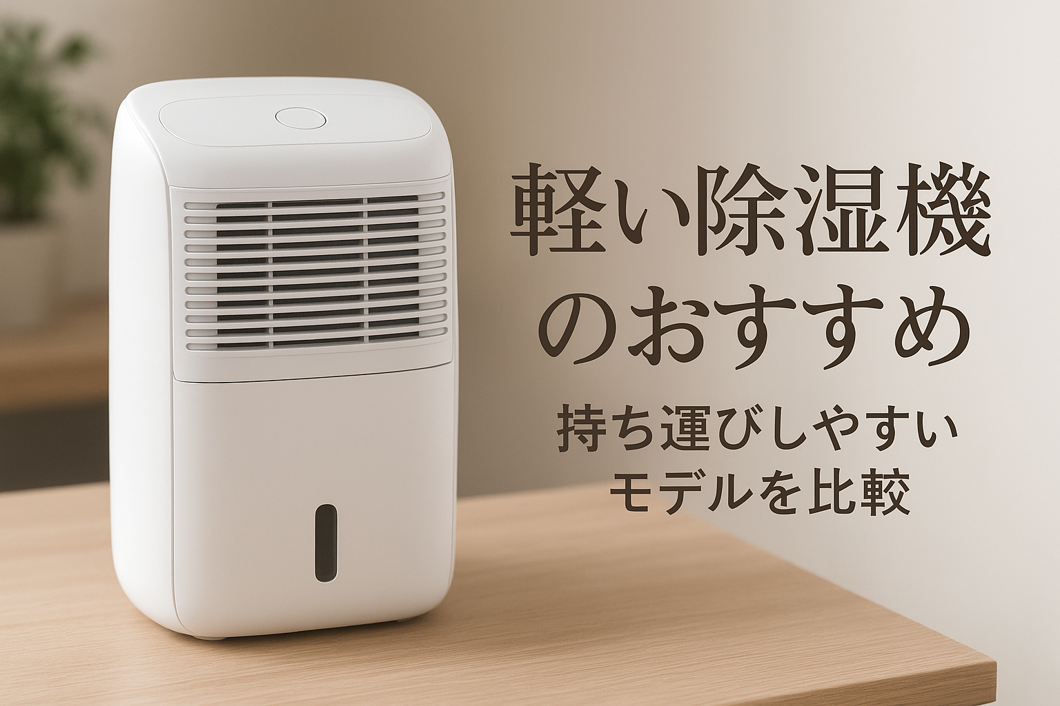 軽い除湿機のおすすめ｜持ち運びしやすいモデルを比較