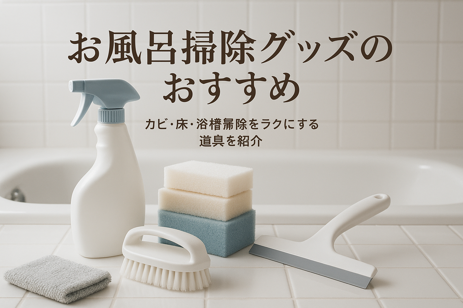 お風呂掃除グッズのおすすめ｜カビ・床・浴槽掃除をラクにする道具を紹介