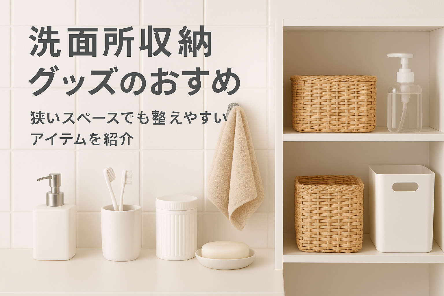 洗面所収納グッズのおすすめ｜狭いスペースでも整えやすいアイテムを紹介