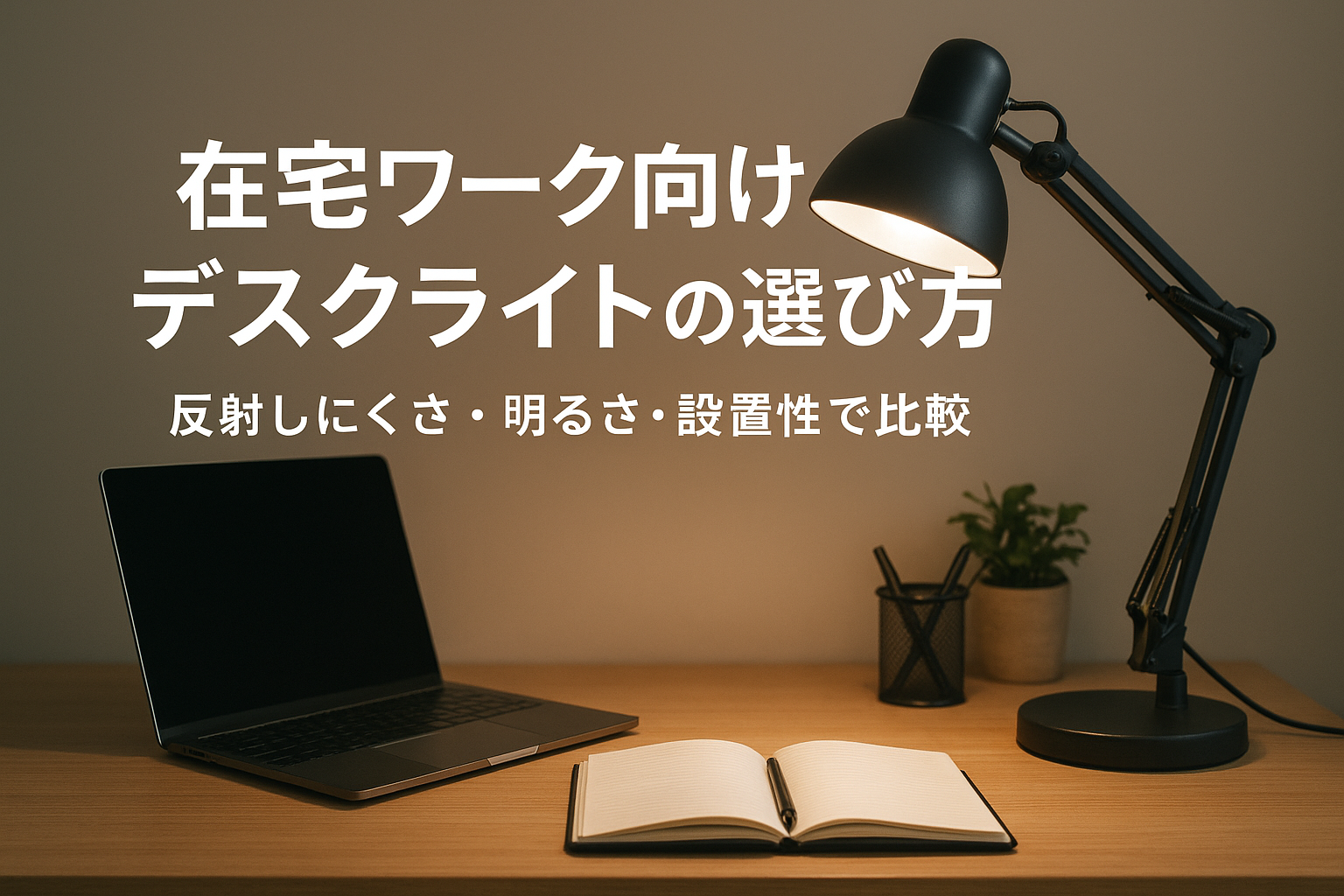 在宅ワーク向けデスクライトの選び方｜反射しにくさ・明るさ・設置性で比較