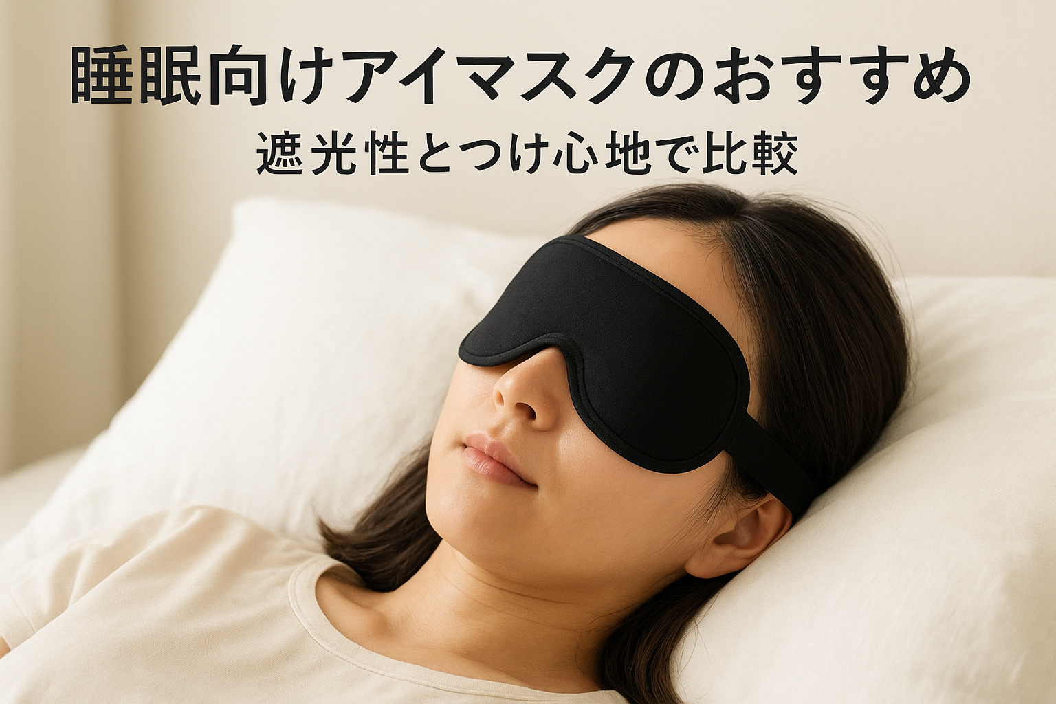 睡眠向けアイマスクのおすすめ｜遮光性とつけ心地で比較