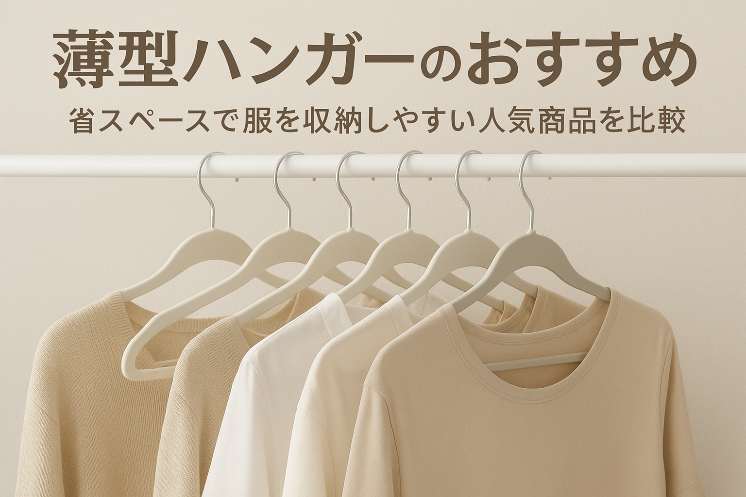 薄型ハンガーのおすすめ｜省スペースで服を収納しやすい人気商品を比較