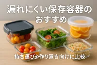 漏れにくい保存容器のおすすめ｜持ち運びや作り置き向けに比較