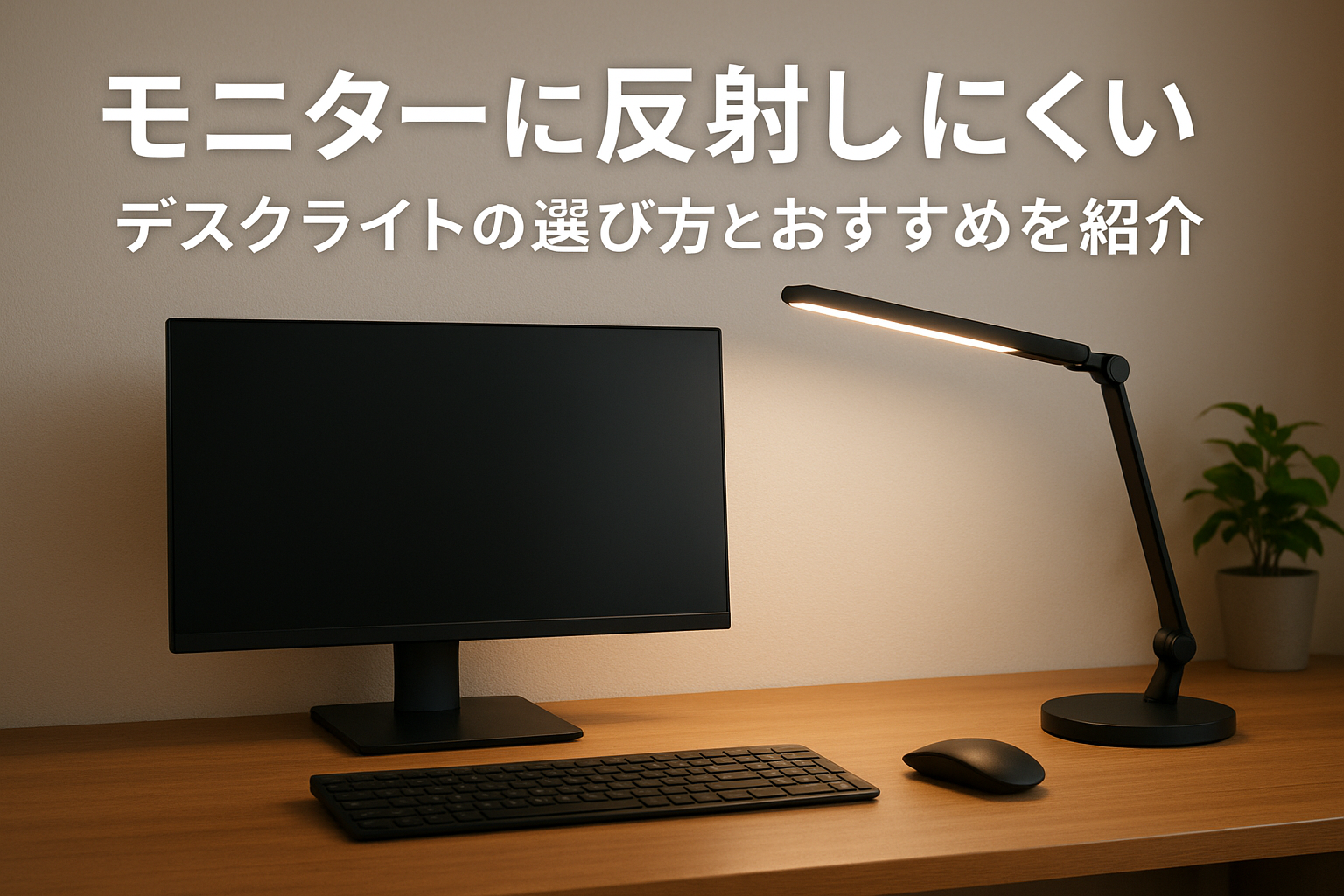 モニターに反射しにくいデスクライトの選び方とおすすめを紹介