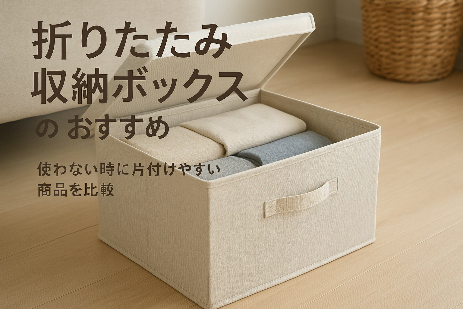 折りたたみ収納ボックスのおすすめ|使わない時に片付けやすい商品を比較