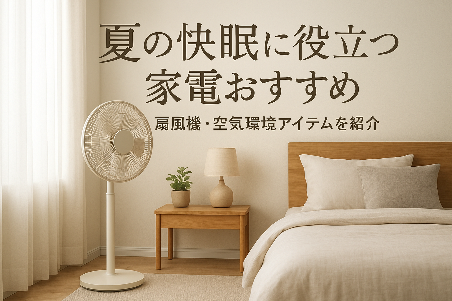 夏の快眠に役立つ家電おすすめ|扇風機・空気環境アイテムを紹介