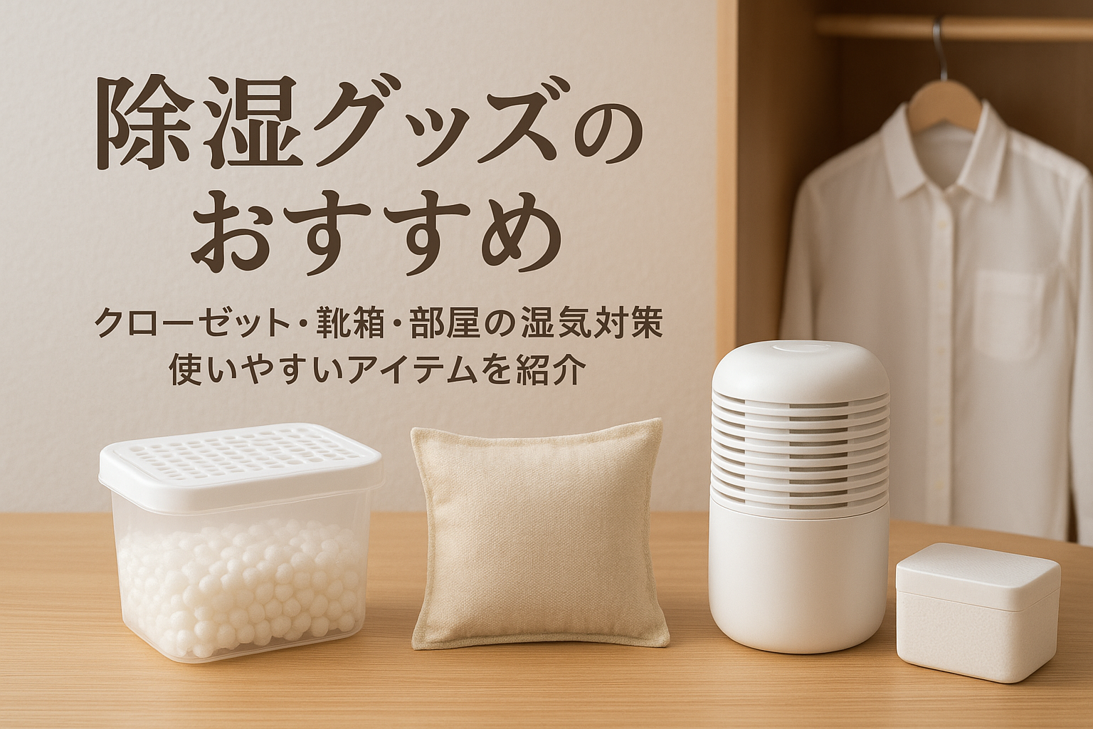 除湿グッズのおすすめ|クローゼット・靴箱・部屋の湿気対策に使いやすいアイテムを紹介
