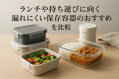 ランチや持ち運びに向く漏れにくい保存容器のおすすめを比較