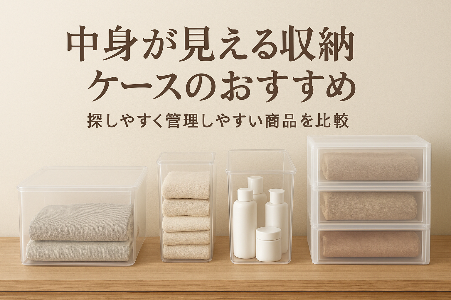中身が見える収納ケースのおすすめ|探しやすく管理しやすい商品を比較