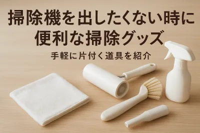 掃除機を出したくない時に便利な掃除グッズ｜手軽に片付く道具を紹介