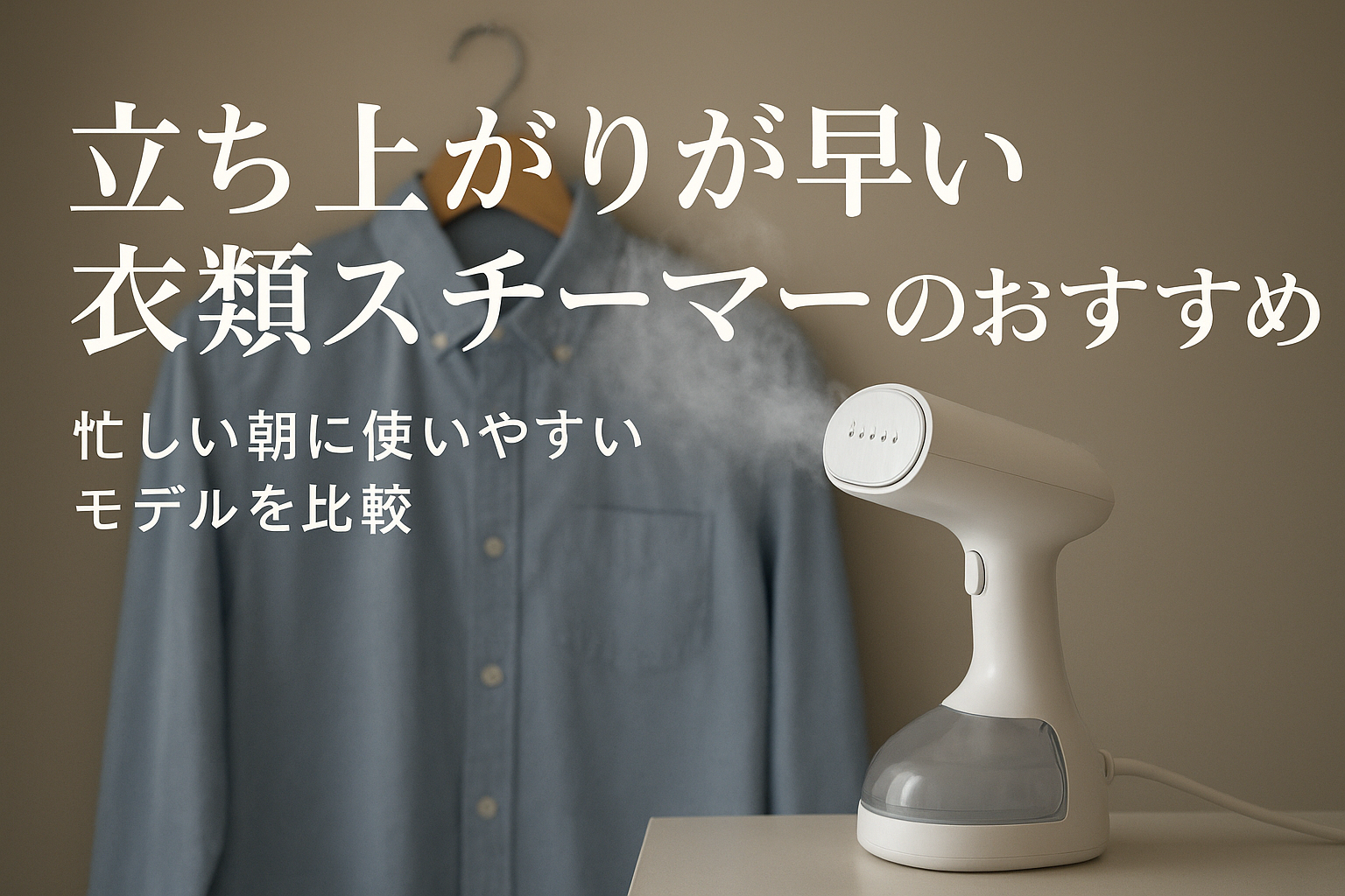 立ち上がりが早い衣類スチーマーのおすすめ|忙しい朝に使いやすいモデルを比較