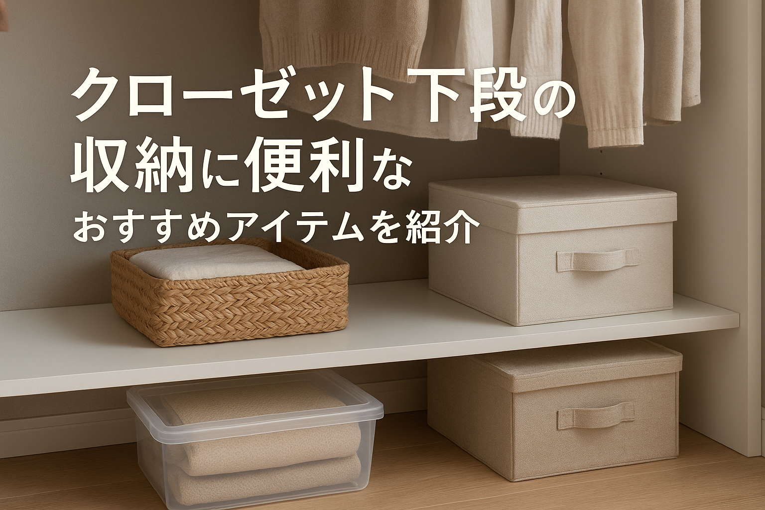 クローゼット下段の収納に便利なおすすめアイテムを紹介