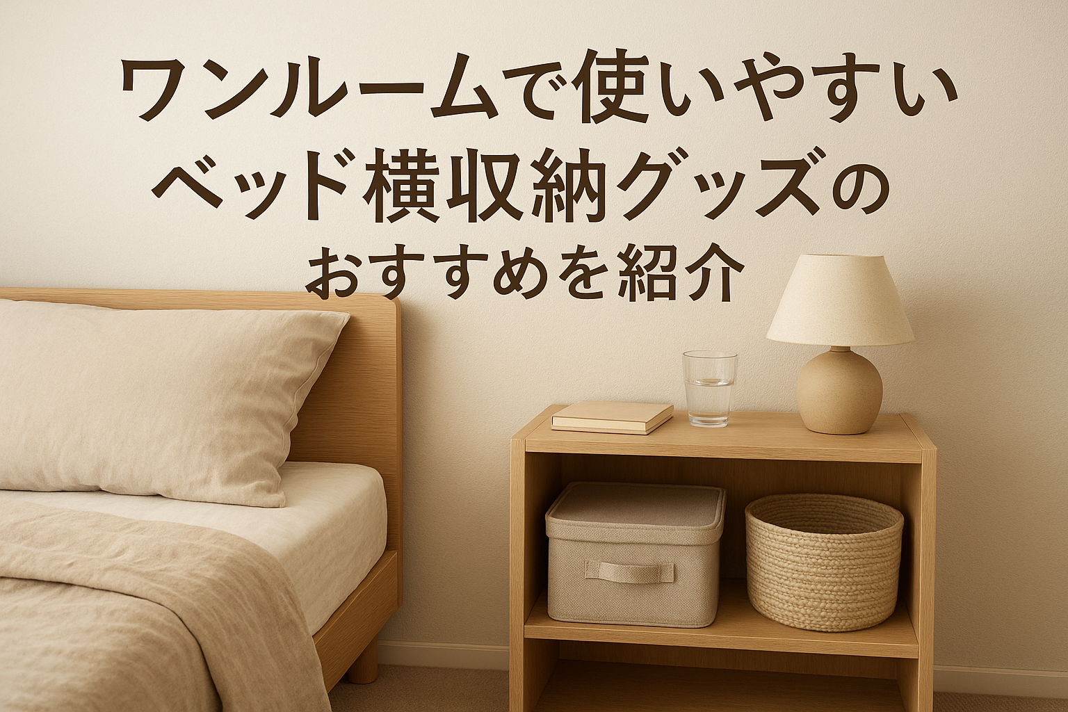 ワンルームで使いやすいベッド横収納グッズのおすすめを紹介