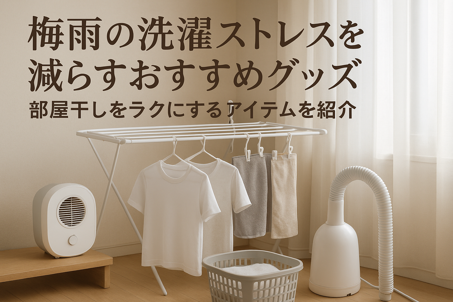 梅雨の洗濯ストレスを減らすおすすめグッズ|部屋干しをラクにするアイテムを紹介