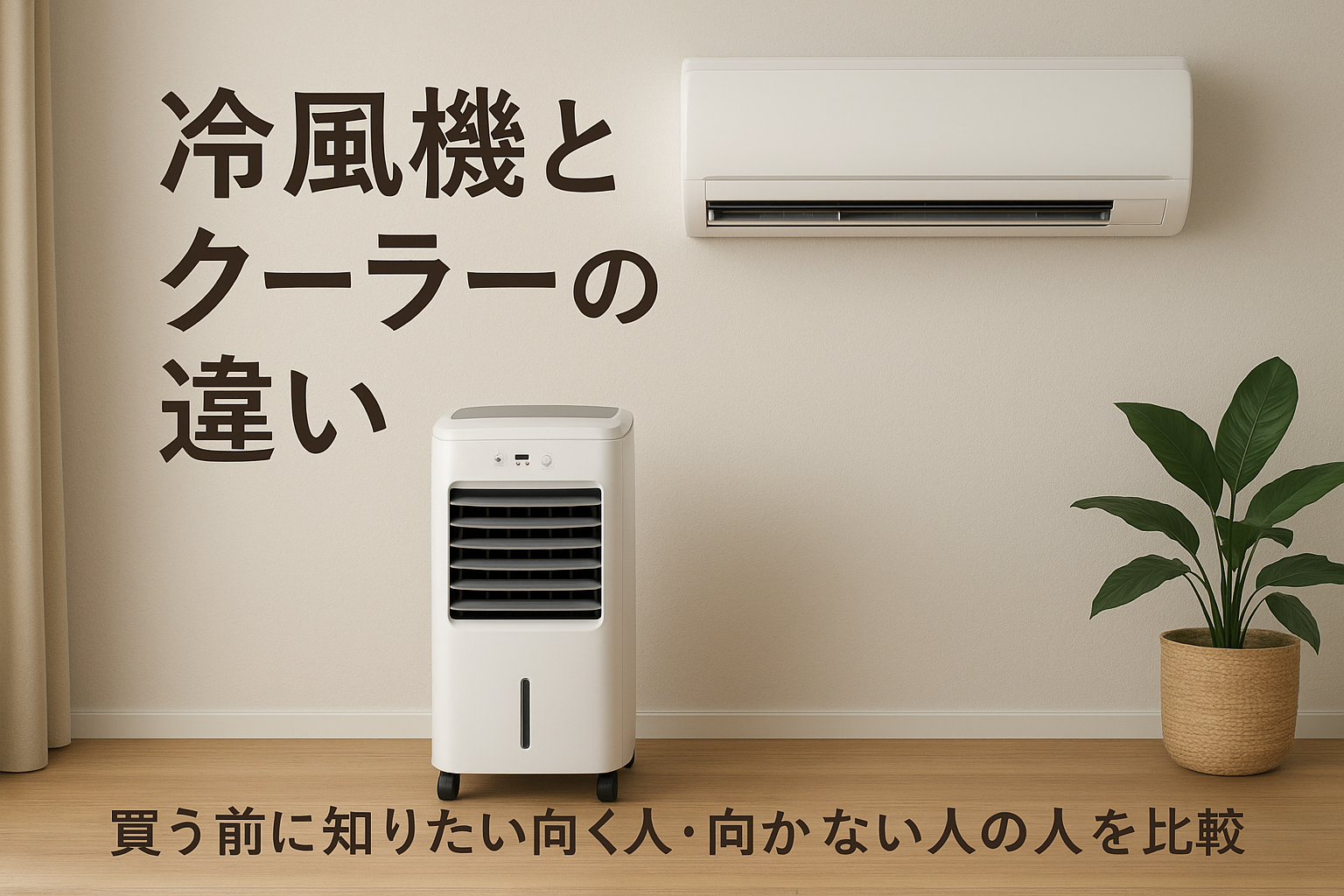 冷風機とクーラーの違い|買う前に知りたい向く人・向かない人を比較