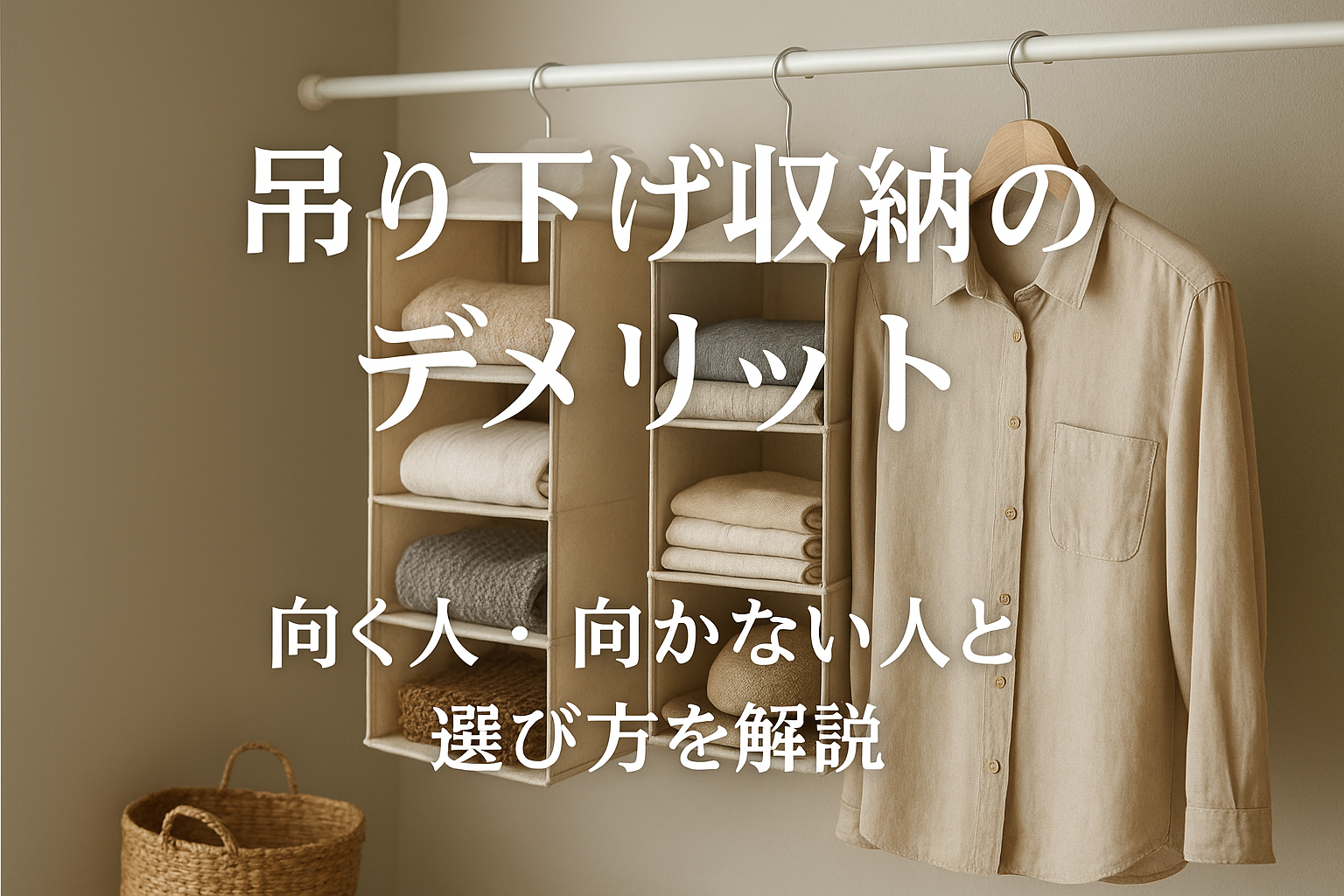 吊り下げ収納のデメリット|向く人・向かない人と選び方を解説