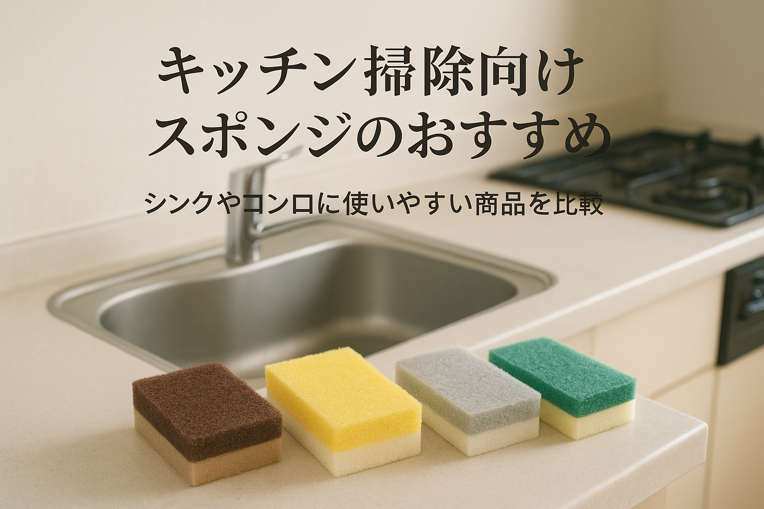 キッチン掃除向けスポンジのおすすめ|シンクやコンロに使いやすい商品を比較