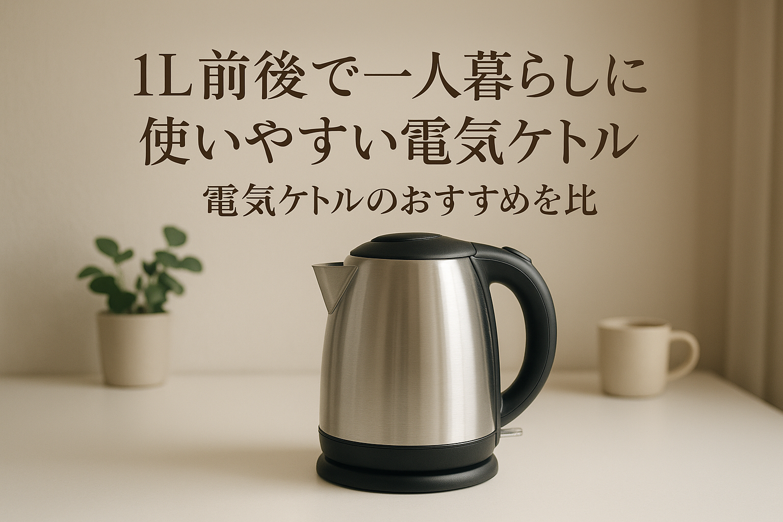 1L前後で一人暮らしに使いやすい電気ケトルのおすすめを比較