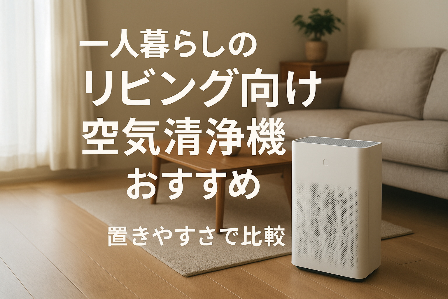 一人暮らしのリビング向け空気清浄機おすすめ|置きやすさで比較
