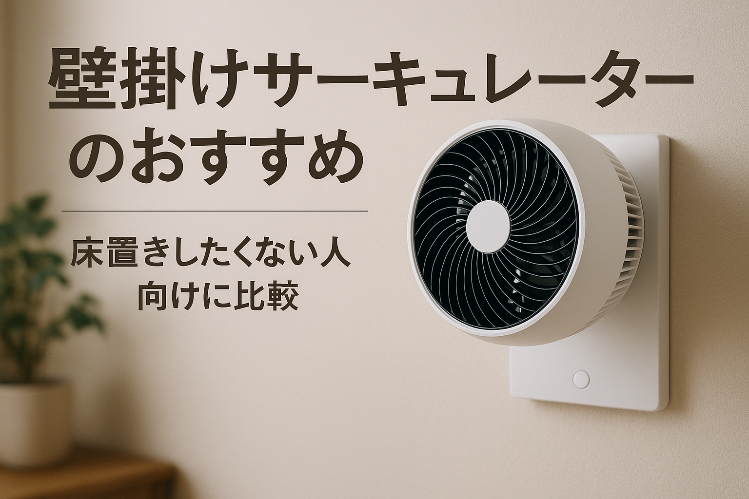 壁掛けサーキュレーターのおすすめ｜床置きしたくない人向けに比較