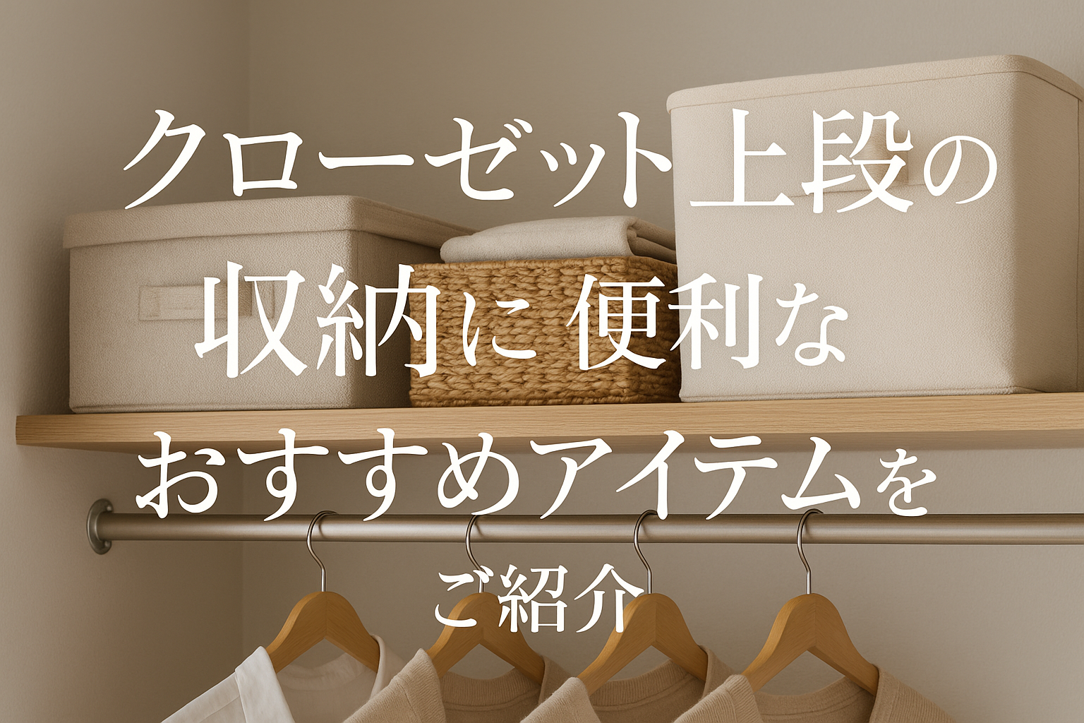 クローゼット上段の収納に便利なおすすめアイテムを紹介