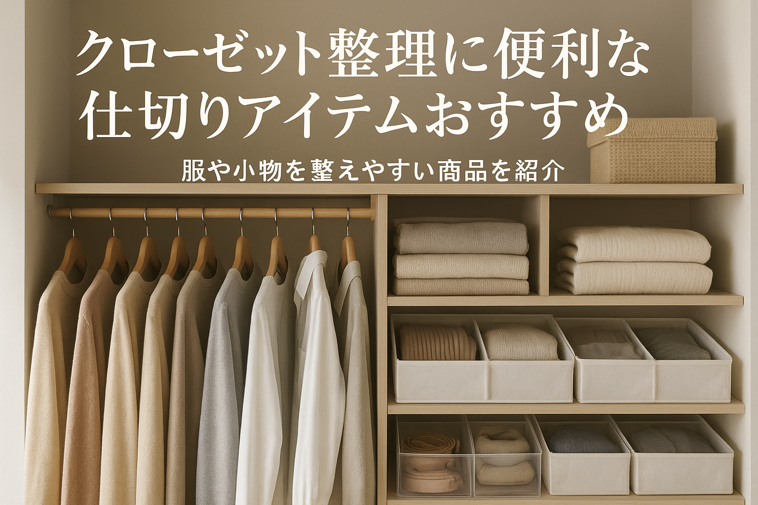クローゼット整理に便利な仕切りアイテムおすすめ｜服や小物を整えやすい商品を紹介