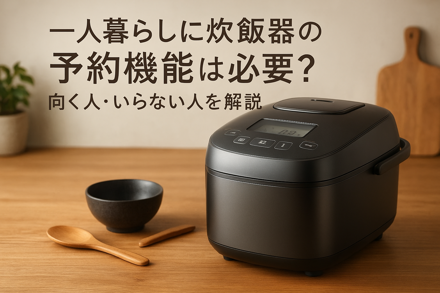 一人暮らしに炊飯器の予約機能は必要？向く人・いらない人を解説