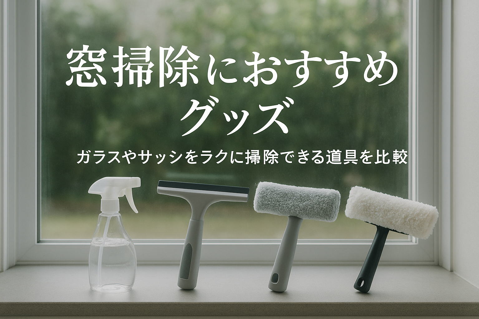 窓掃除におすすめのグッズ｜ガラスやサッシをラクに掃除できる道具を比較