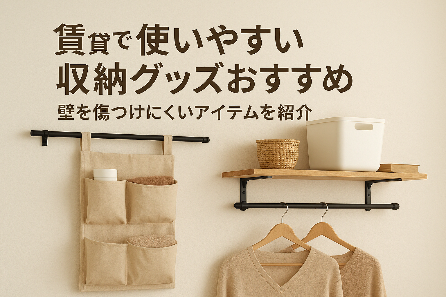 賃貸で使いやすい収納グッズおすすめ｜壁を傷つけにくいアイテムを紹介