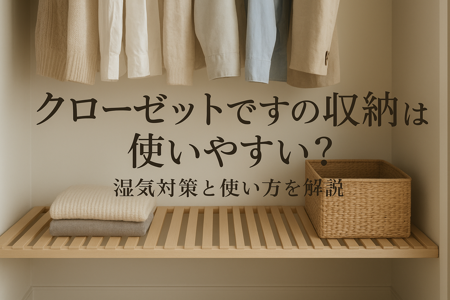 クローゼットですのこ収納は使いやすい?湿気対策と使い方を解説