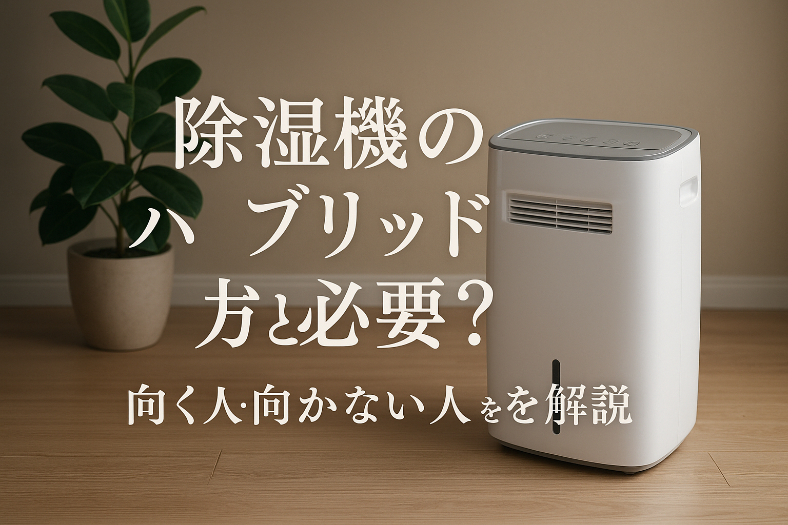 除湿機のハイブリッド式は必要?向く人・向かない人を解説