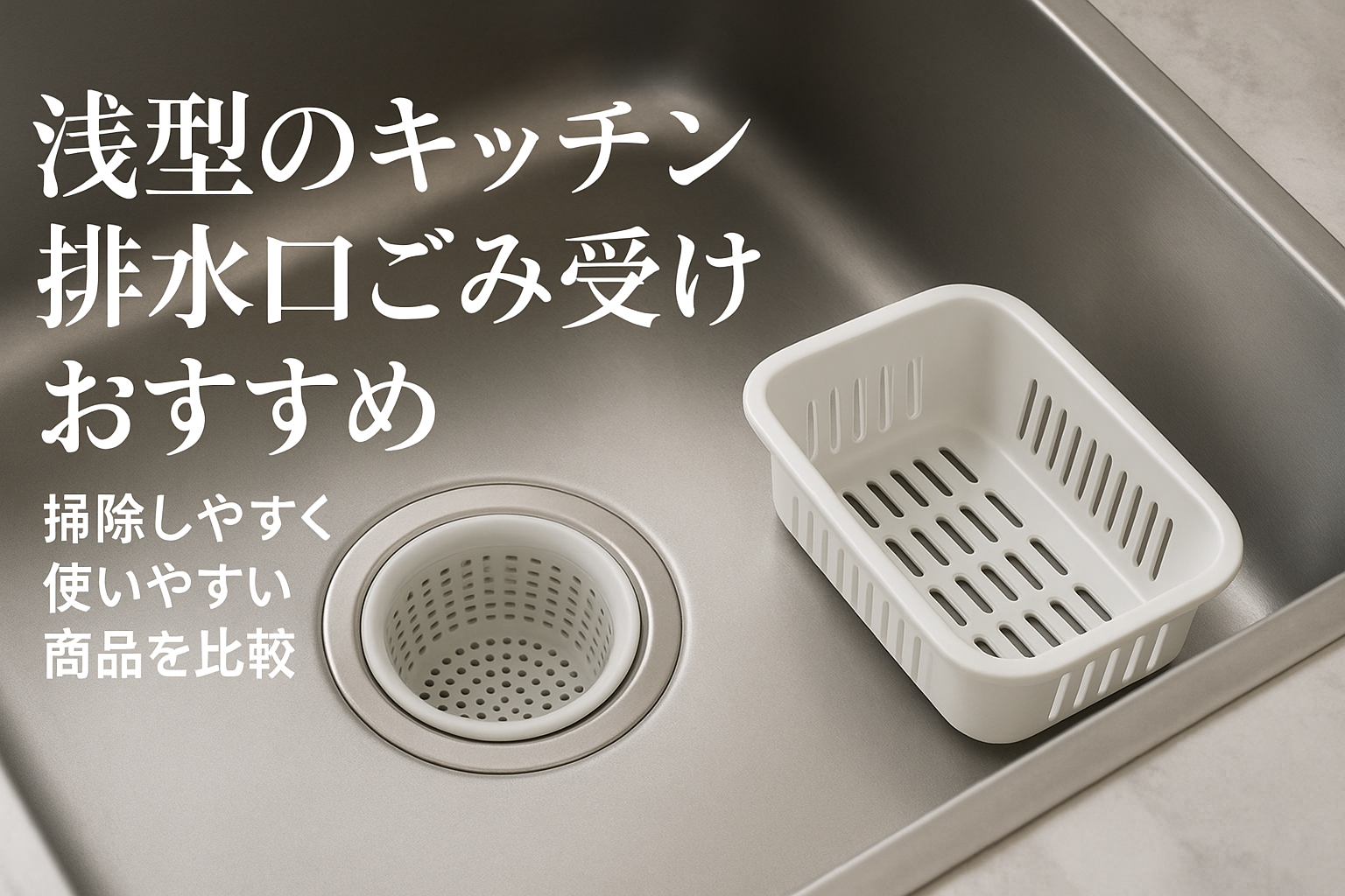 浅型のキッチン排水口ごみ受けおすすめ|掃除しやすく使いやすい商品を比較