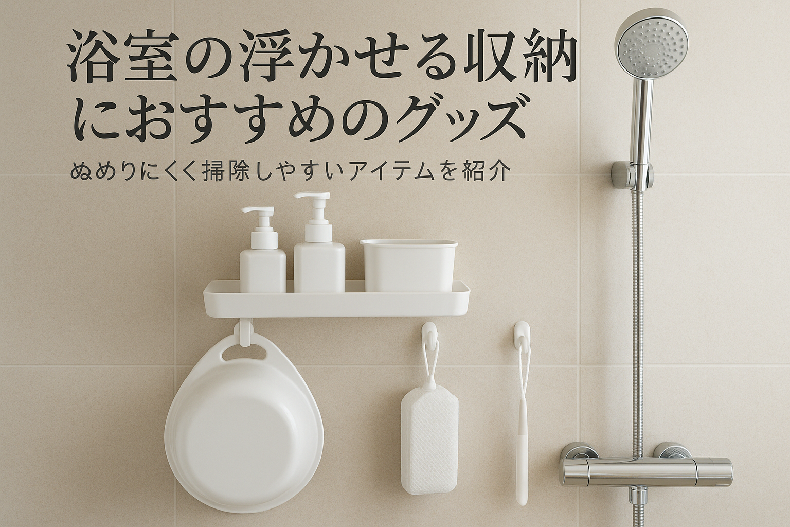 浴室の浮かせる収納におすすめのグッズ｜ぬめりにくく掃除しやすいアイテムを紹介