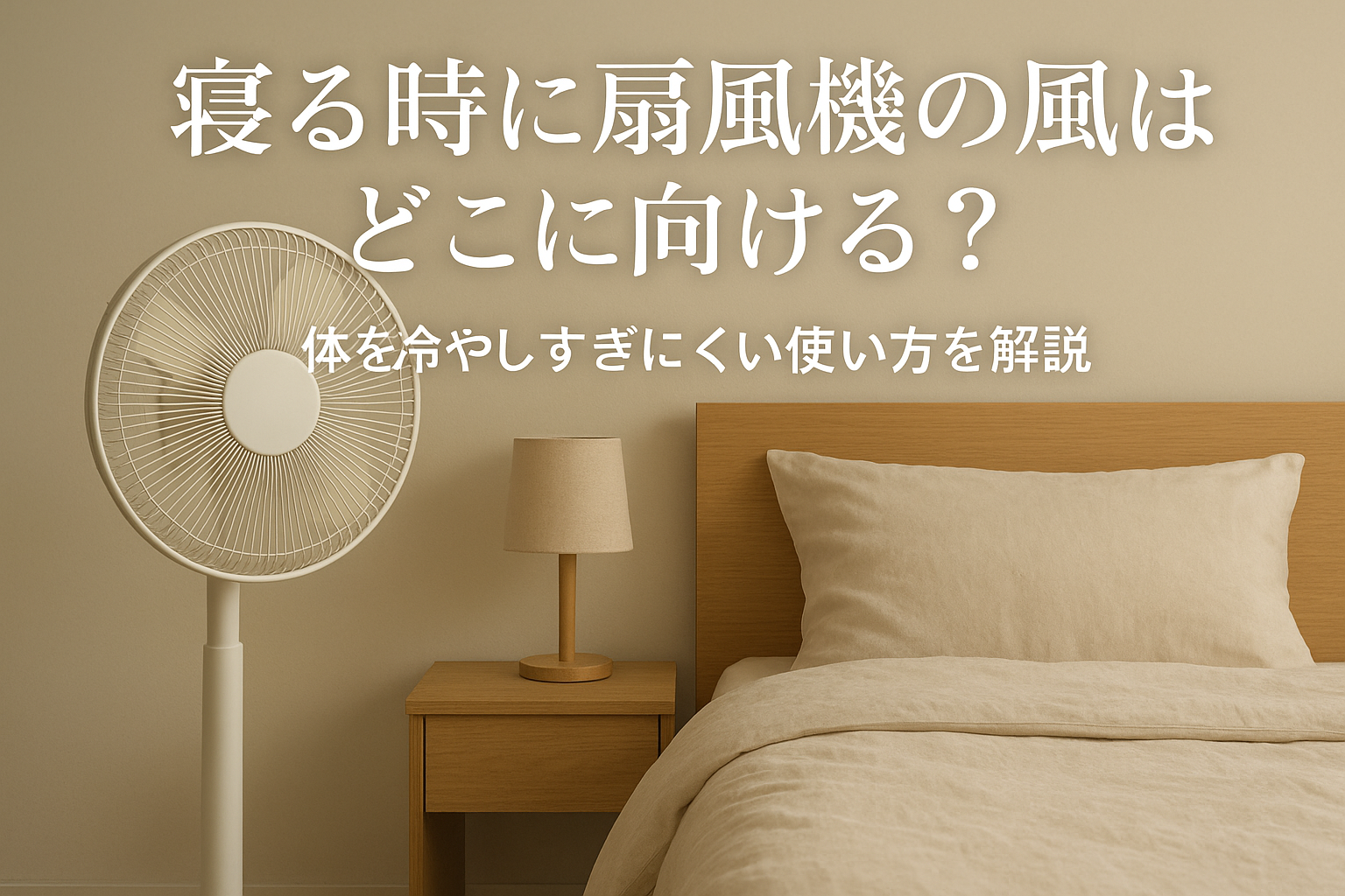 寝る時に扇風機の風はどこに向ける？体を冷やしすぎにくい使い方を解説